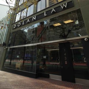 The Dolan Law building is 5 stories tall located at 1438 Market Street.